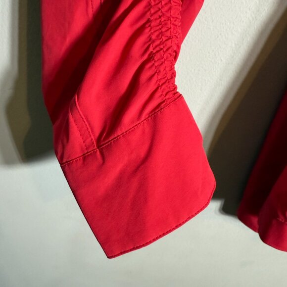 Fabletics x Madelaine Petsch Giana Full Zip Rain Jacket Womens Small Red Outdoor - Picture 8 of 13